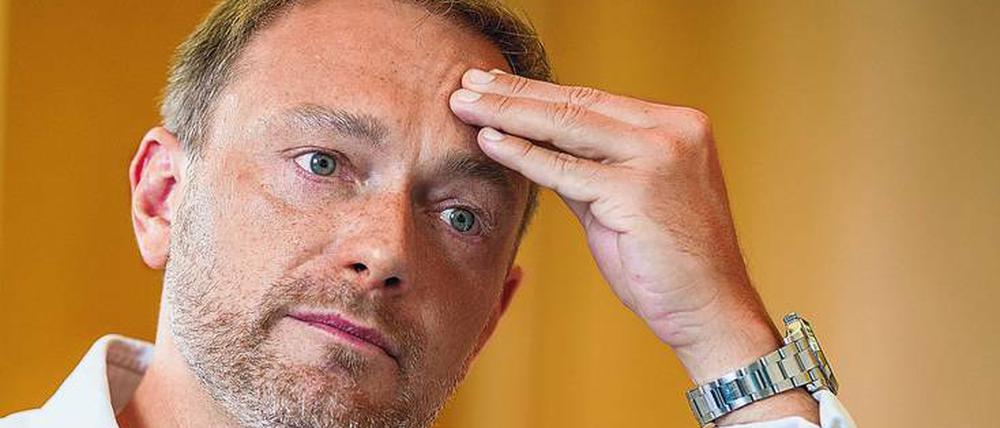 FDP-Chef Christian Lindner: "Die SPD würde sich einen Kanzlerinnenwechsel teuer bezahlen lassen."