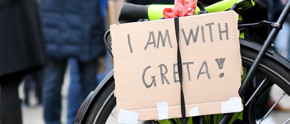 "I am with Greta" im Invalidenpark in Berlin.