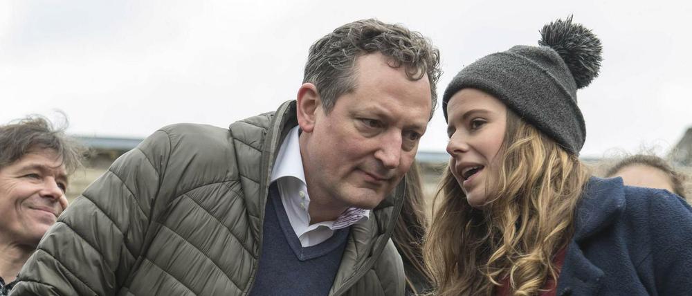 Eckart von Hirschhausen und Aktivistin Luisa Neubauer bei der "Fridays for Future"-Demonstration in Berlin.