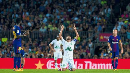 Die Hände zum Himmel. Alan Ruschel schaffte es zurück in das Team von Chapecoense.