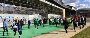 Gleisdreieckpark. Dieses Mal geht es durch die Rehberge.