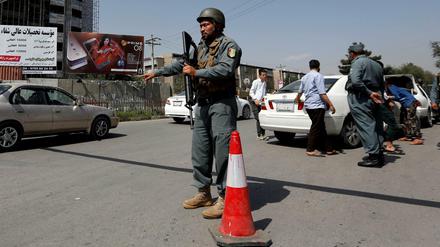 Eine Polizeikontrolle in Kabul (Archivfoto) 