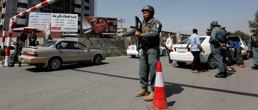 Eine Polizeikontrolle in Kabul (Archivfoto)