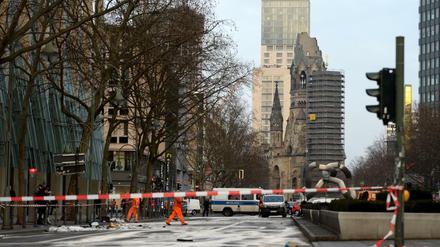 Die Tauentzienstraße in Berlin nach dem illegalen Autorennen der "Ku'damm-Raser". Das Urteil soll am 26. März verkündet werden