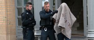 Razzia gegen arabische Großfamilien im August 2018, in der Pohlstraße in Berlin-Tiergarten.