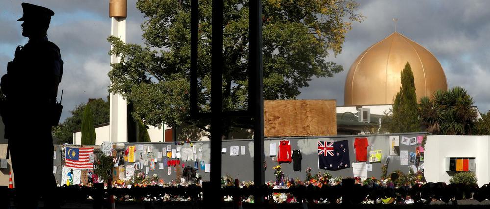 Eine der angegriffenen Moscheen in Christchurch 