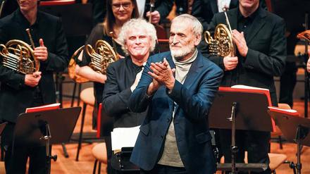 Neues Hören. Simon Rattle (l.) mit Helmut Lachenmann.
