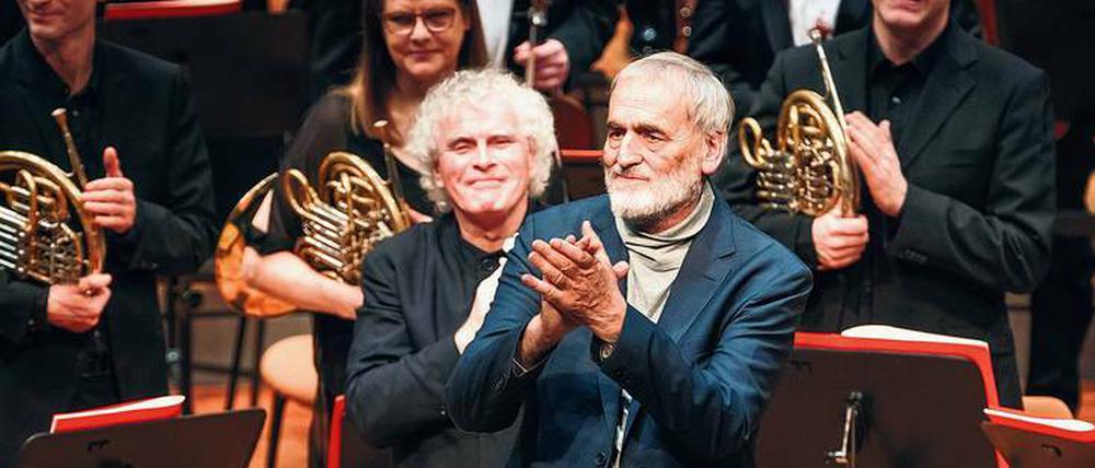Neues Hören. Simon Rattle (l.) mit Helmut Lachenmann. 