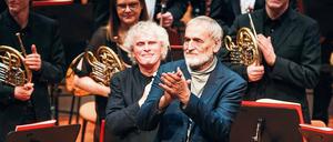Neues Hören. Simon Rattle (l.) mit Helmut Lachenmann. 