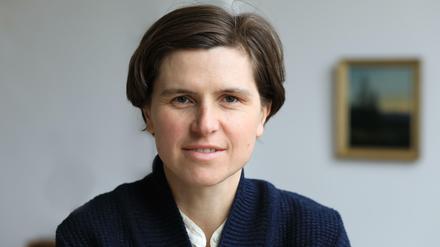 Die Autorin Judith Schalansky in ihrer Wilmersdorfer Wohnung.