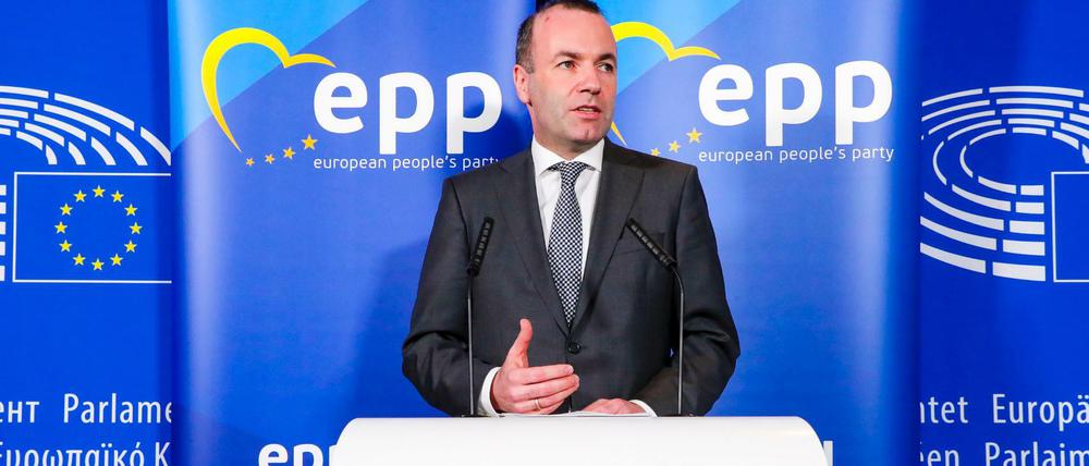 Das Programm ist klar auf den gemeinsamen Kandidaten Manfred Weber (CSU) zugeschnitten.