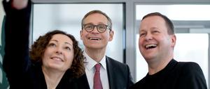 Berlins Regierender Bürgermeister Michael Müller (SPD), Ramona Pop (Grüne) und Klaus Lederer (Die Linke). 