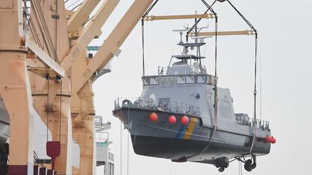 Ein Küstenschutzboot für Saudi-Arabien. Wenn es nach der SPD geht, sollen vorerst keine Waffen mehr nach Saudi-Arabien geliefert werden.