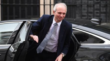 David Lidington vor dem Sitz der Premierministerin, Downing Street 10.