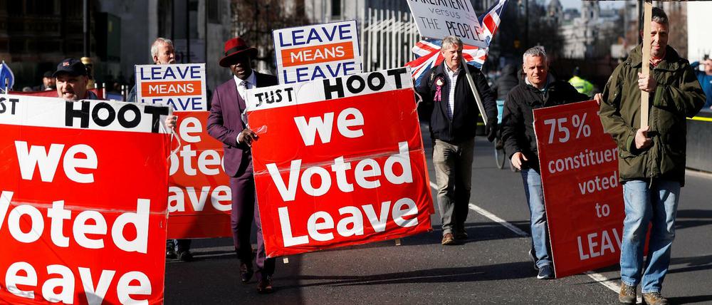 Eine Demonstration in London.