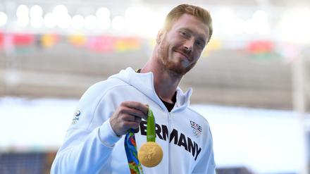 Ausgezeichnet: Für seine Reportage über Diskus-Olympiasieger Christoph Harting (im Bild) wurde Tagesspiegel-Redakteur Lars Spannagel geehrt.