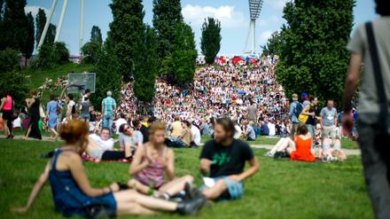 Der Berliner Mauerpark in besseren Zeiten.
