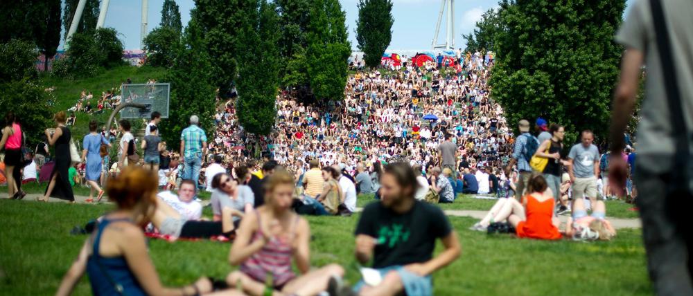 Der Berliner Mauerpark in besseren Zeiten.