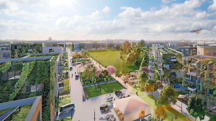 Smart City. 5000 Wohnungen mit moderner Technik und gleich nebenan viel Raum für Firmen.