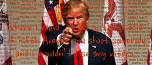 Die Collage "Point n' Shoot" von Martha Rosler.