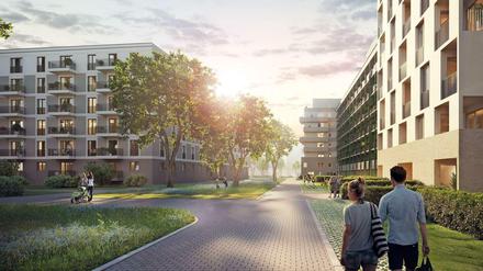 Blick in die Zukunft. Ein neues Quartier mit 1500 Wohnungen entsteht auf der Friedenauer Höhe.