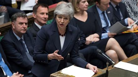 Schwerer Stand: Theresa May im Unterhaus 