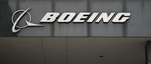 Der Schriftzug von Boeing am Hauptsitz in Chicago.