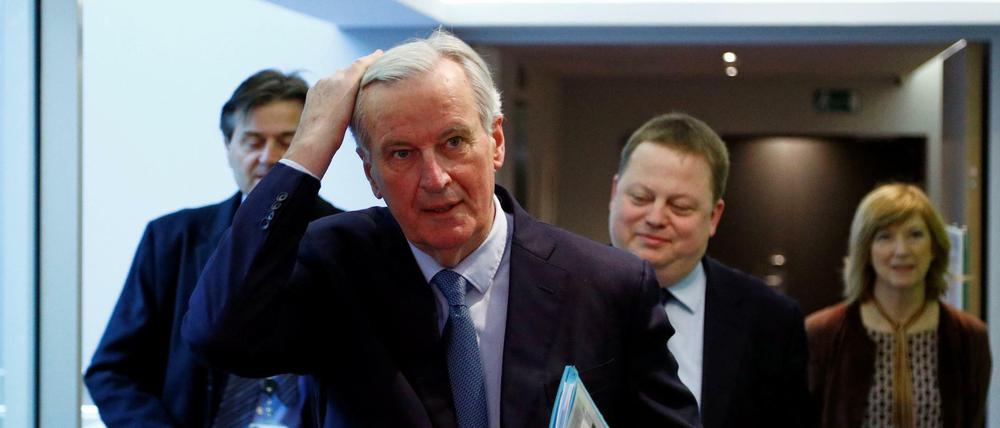 Zum Haareraufen: So wie EU-Brexit-Verahndlungsführer Michel Barnier reagierten viele EU-Politiker entsetzt auf das erneute "No" in London.