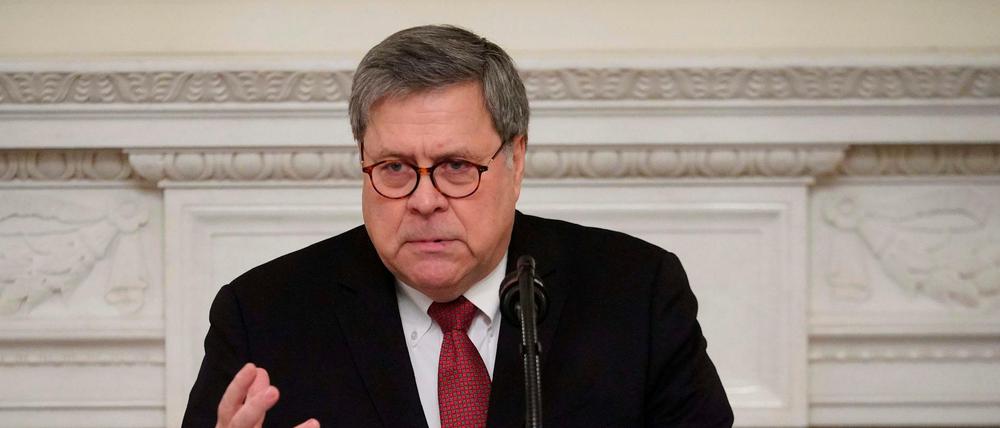 Will Muellers Abschlussbericht von sensiblem Material reinigen. US-Justizminister Bill Barr.