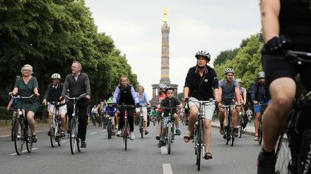 Verkehr der Zukunft? Bei der Fahrradsternfahrt kann man die Stadt ohne Auto ausprobieren. 