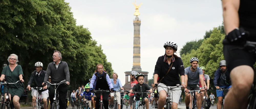 Verkehr der Zukunft? Bei der Fahrradsternfahrt kann man die Stadt ohne Auto ausprobieren.