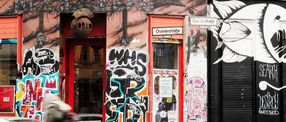 Die Oranienstraße in Kreuzberg.