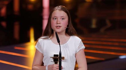 Greta Thunberg erhält die Goldene Kamera in der Kategorie "Umwelt und Klimaschutz". 