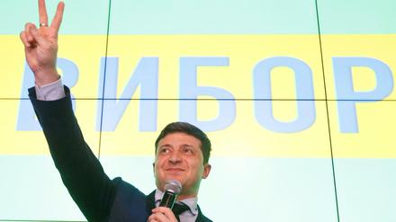 Wahlsieger in der ersten Runde: Wladimir Selenski 
