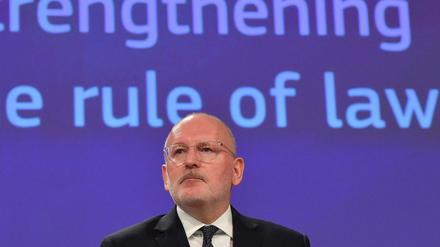 Eu-Kommissionsvize Frans Timmermans am Mittwoch in Brüssel.