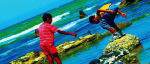 Und wo stammt diese Szene her? Farblich verfremdetes Fundstück inmitten von Godards 85-minütiger Reizüberflutung.