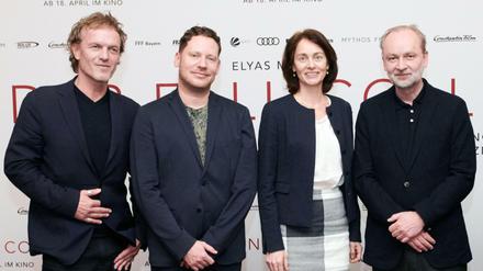 V.l.n.r.: Produzent Christoph Müller, Regisseur Marco Kreuzpaintner, Katarina Barley (SPD) und Ferdinand von Schirach.
