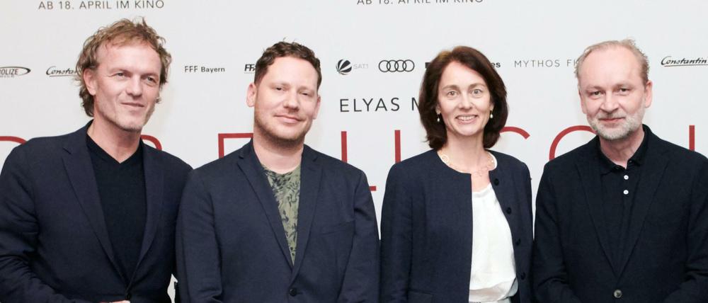 V.l.n.r.: Produzent Christoph Müller, Regisseur Marco Kreuzpaintner, Katarina Barley (SPD) und Ferdinand von Schirach.