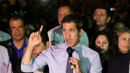 Juan Guaido kurz nachdem seine Immunität aufgehoben worden war