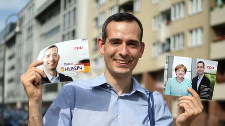 Timur Husein, hier im Bundestagswahlkampf 2017, wurde als Vorsitzender des Kreisvorstandes bestätigt. 