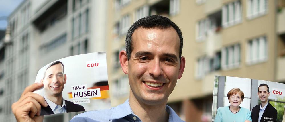 Timur Husein, hier im Bundestagswahlkampf 2017, wurde als Vorsitzender des Kreisvorstandes bestätigt.