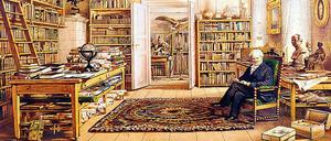 Inspirierend. Alexander von Humboldt in seinem Studierzimmer in der Oranienburger Straße in Berlin.