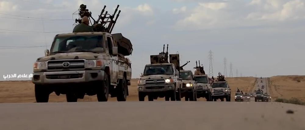 Archivbild von Fahrzeugen der Haftar-Miliz