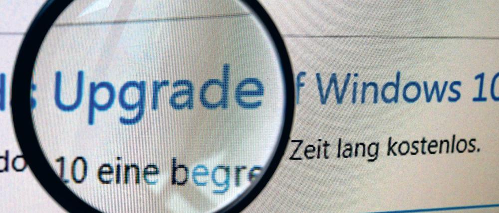 Microsoft rät zum Upgrade auf Windows 10.