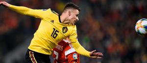 Schwarz-Gelb steht ihm gut: Gladbachs Offensivspieler Thorgan Hazard, hier im Trikot der belgischen Nationalmannschaft, wechselt offenbar nach Dortmund.