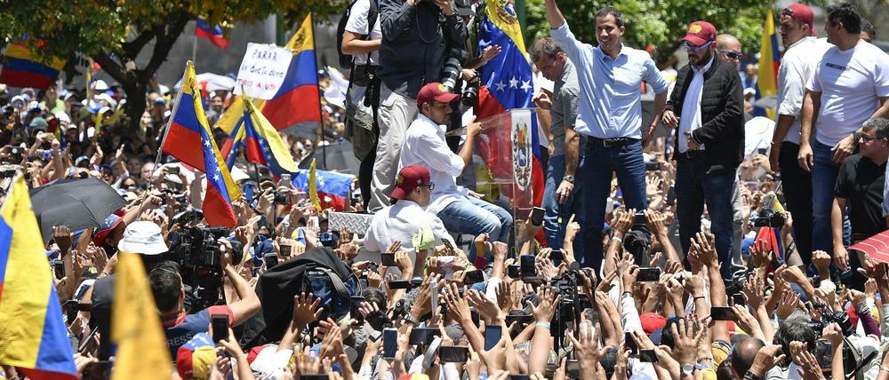 Juan Guaido bei einer Demonstration
