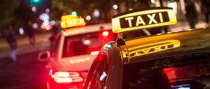 Taxistand in Berlin.