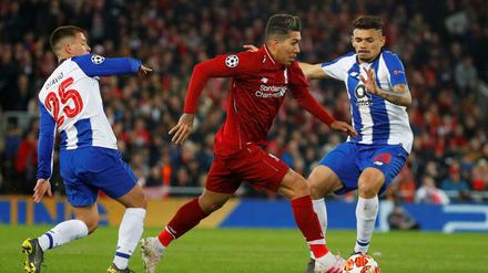 Auch für Liverpool traf ein ehemaliger Bundesliga-Spieler. Roberto Firmino schoss das 2:0 für Liverpool gegen Porto.