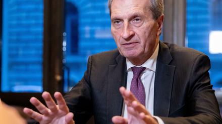 Günther Oettinger, CDU, EU-Kommissar für Haushalt und Personal.