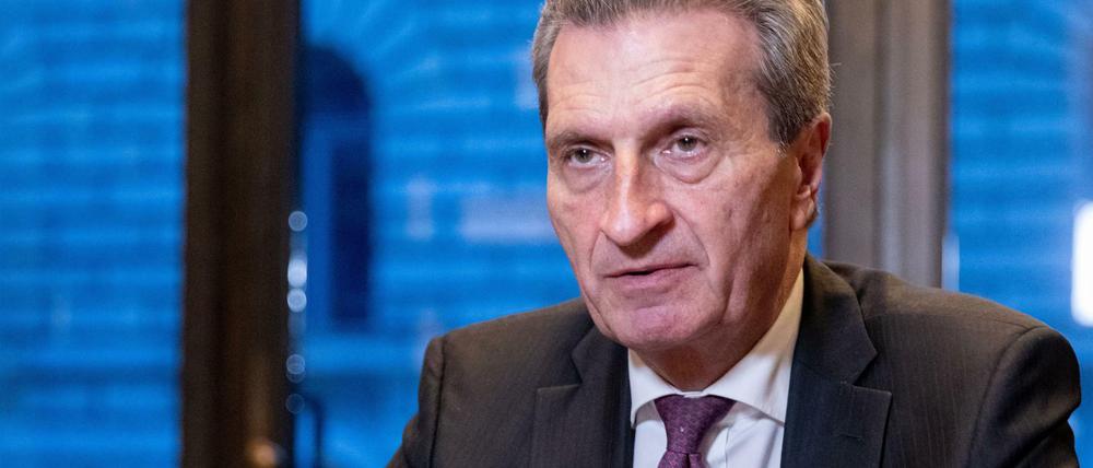 Günther Oettinger, CDU, EU-Kommissar für Haushalt und Personal.